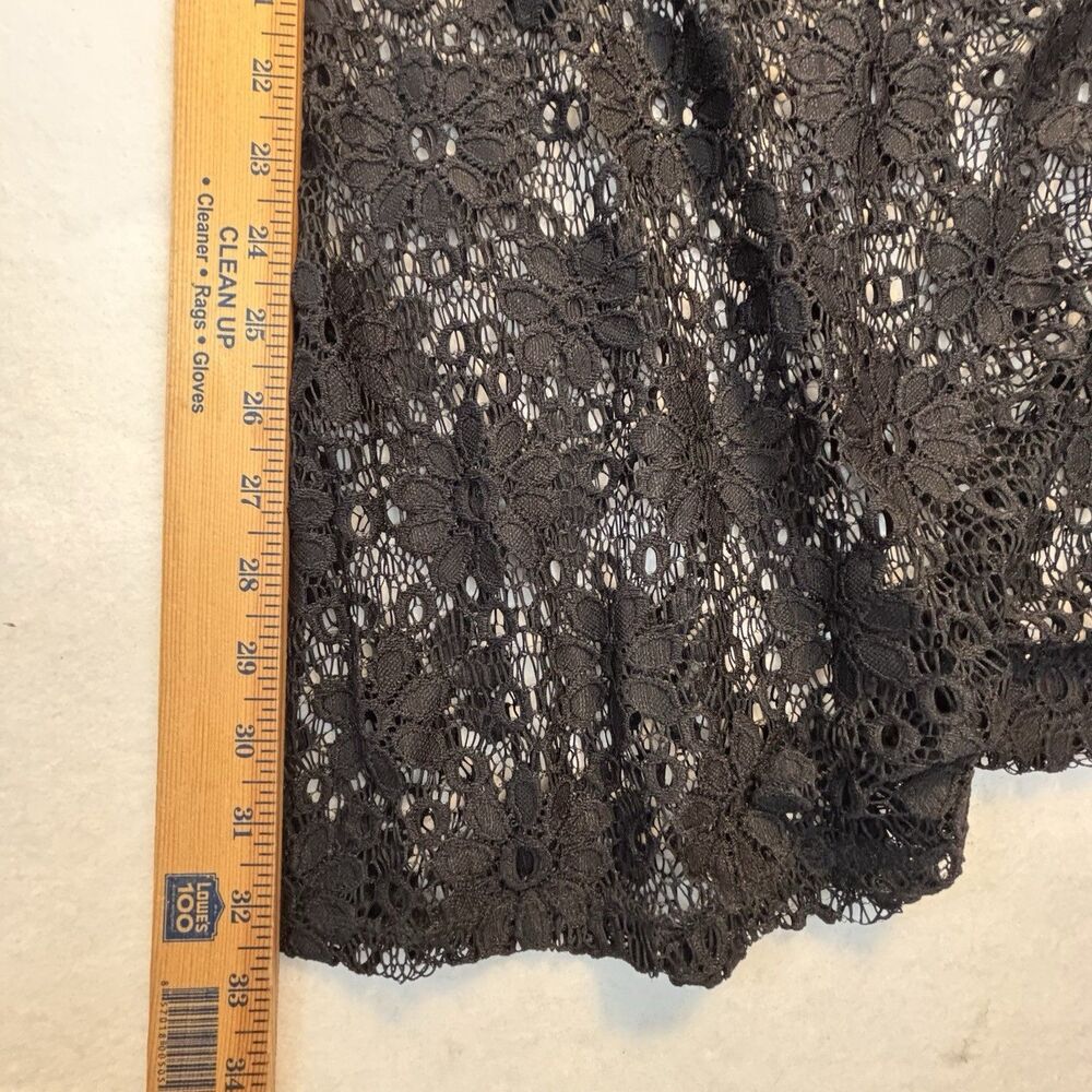Black Lace Flare Pants Sheer Stretch Swim Cover Up Women’s M - Picture 5 of 8